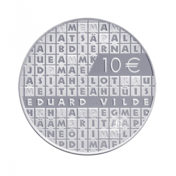 10 Eur (28.28 g) pièce d'argent PROOF Eduard Vilde, Estonie 2015