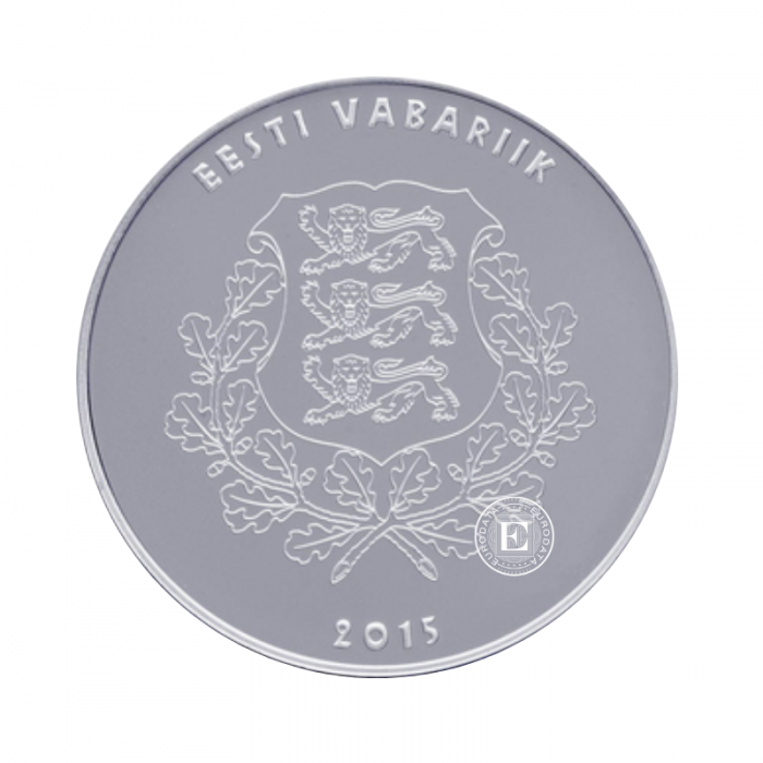 10 Eur (28.28 g) sidabrinė PROOF moneta Eduard Vilde, Estija 2015