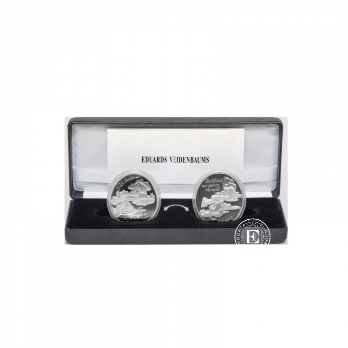 5 Eur (40 g)  PROOF Silber Münzensatz Eduards Veidenbaums, Lettland 2017