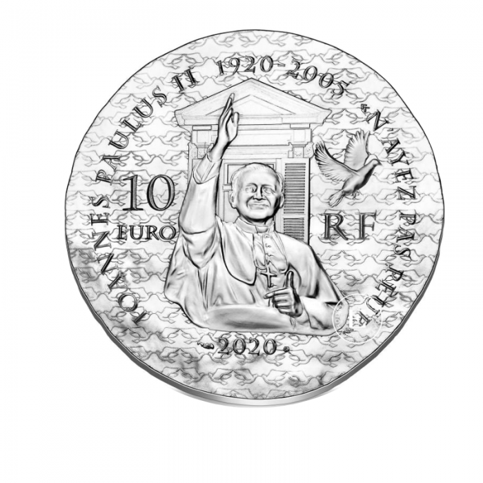 10 Eur (22.20 g) sidabrinė PROOF moneta Sesuo Emmanuelle, Prancūzija 2020  (su sertifikatu)