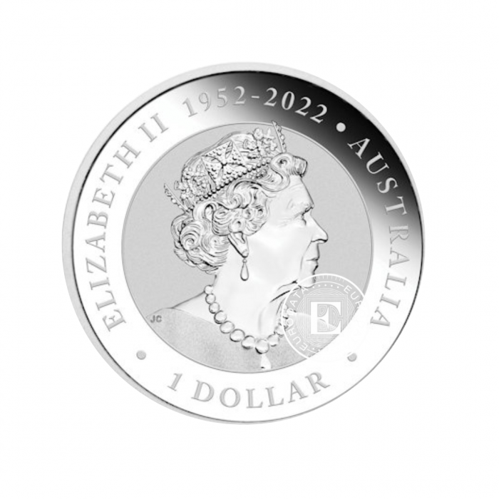 1 oz (31.10 g) sidabrinė spalvota moneta Australijos Emu, Australija 2023 (su sertifikatu)