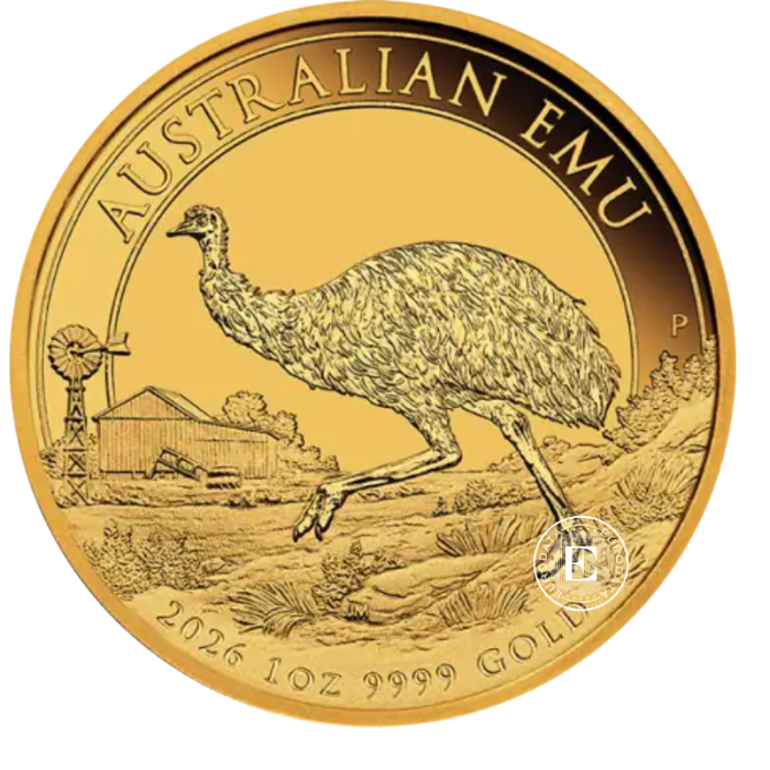 1 oz (31.10 g) pièce d'or Australien Emu, Australie 2026