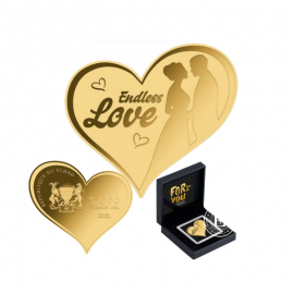 1/1000 oz gold coin Endless Love Heart, Chad