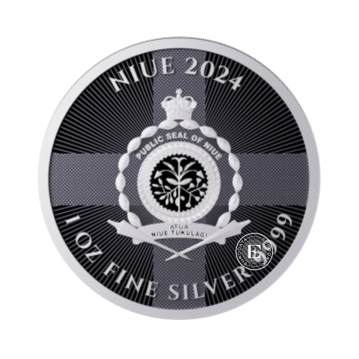 1 oz (31.10 g) silver coin  English Lion, Niue 2024
