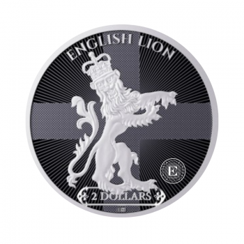 1 oz (31.10 g) sidabrinė moneta Anglijos liūtas, Niujė 2024