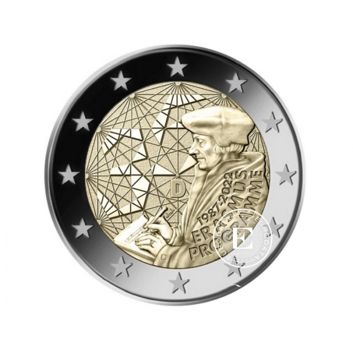 2 Eur coin The 35th anniversary of the Erasmus program - D, Germany 2022