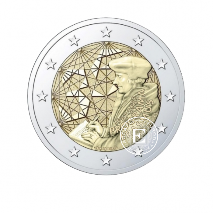 2 Eur coin The 35th anniversary of the Erasmus program, Portugal 2022