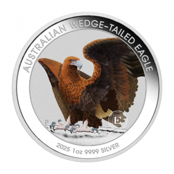 1 oz (31.10 g) sidabrinė spalvota moneta kortelėje Australijos Pleištauodegis erelis, Australija 2025