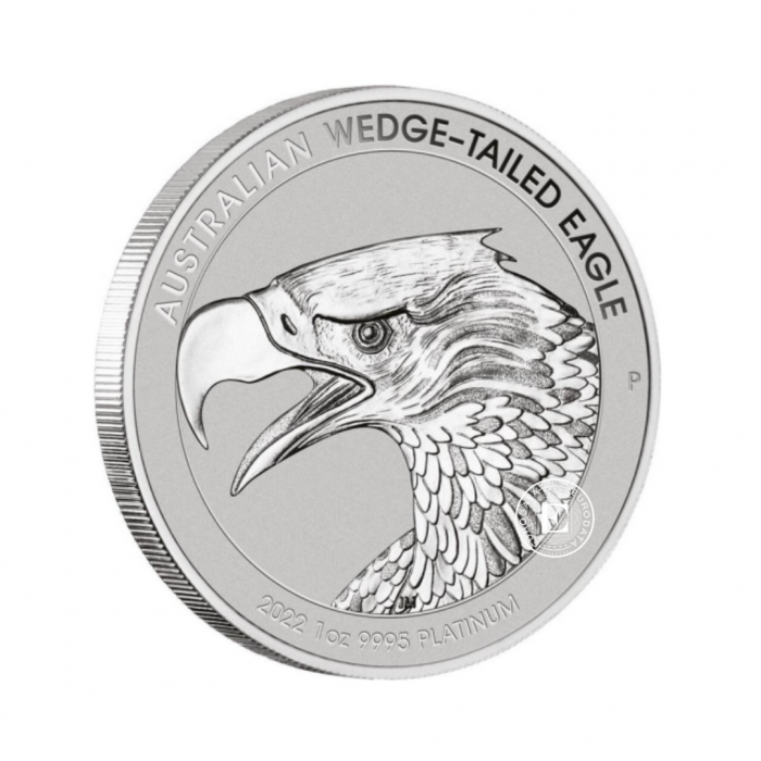 1 oz (31.10 g) Platinmünze Wedge-tailed Eagle, Australien 2022 (mit Zertifikat)