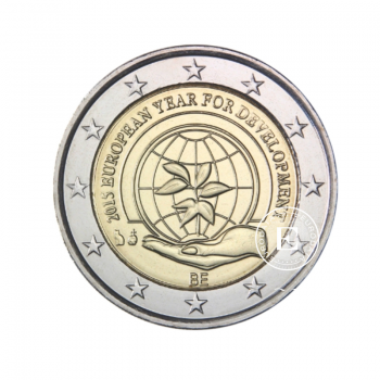 2 Eur moneta na karcie Europejski Rok Rozwoju, Belgia 2015 (FR version)