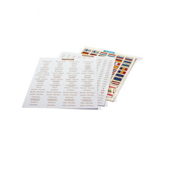 Jeu d'étiquettes pour les pièces en euros, Leuchtturm