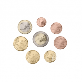 Euro coin set from 1 cent to 2 euros, Lithuania (random years)