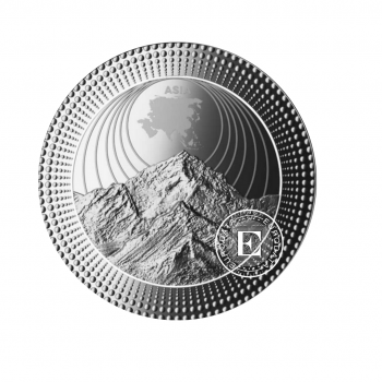 2 oz (62.20 g) sidabrinė PROOF moneta Žemynai – Everesto kalnas, Niujė 2023 (su sertifikatu)