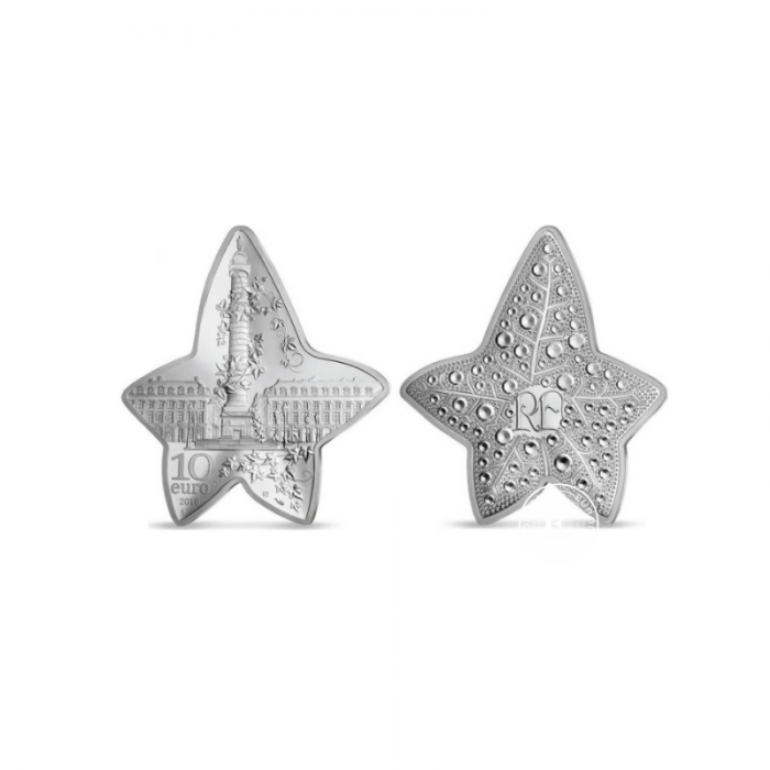 10 Eur (22.20 g) sidabrinė PROOF moneta Excellence - Boucheron, Prancūzija 2018 (su sertifikatu)