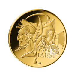 100 Eur (15.55 g) auksinė moneta Vokiečių literatūros šedevrai, Faustas - A, D, F, G, J, Vokietija 2023 (su sertifikatu) 