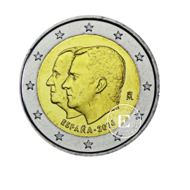 2 Eur moneta Proklamacja króla Filipa VI, Hiszpania 2014