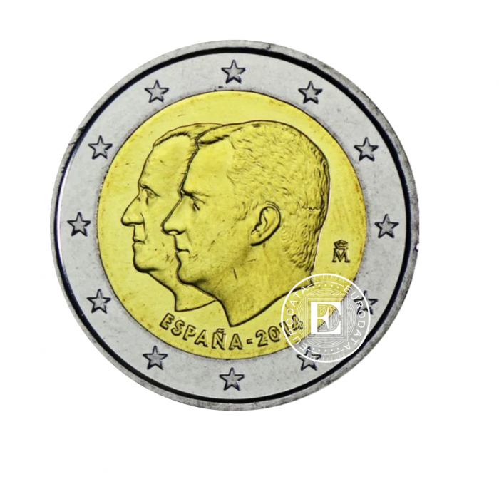 2 Eur coin Proclamation of King Felipe VI, Spain 2014 
