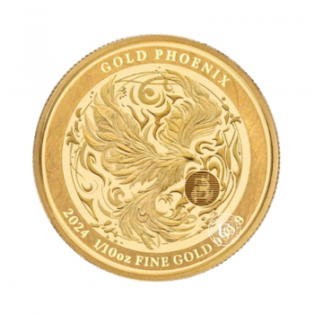 1/10 oz (3.11 g) auksinė moneta Feniksas, Niujė 2024