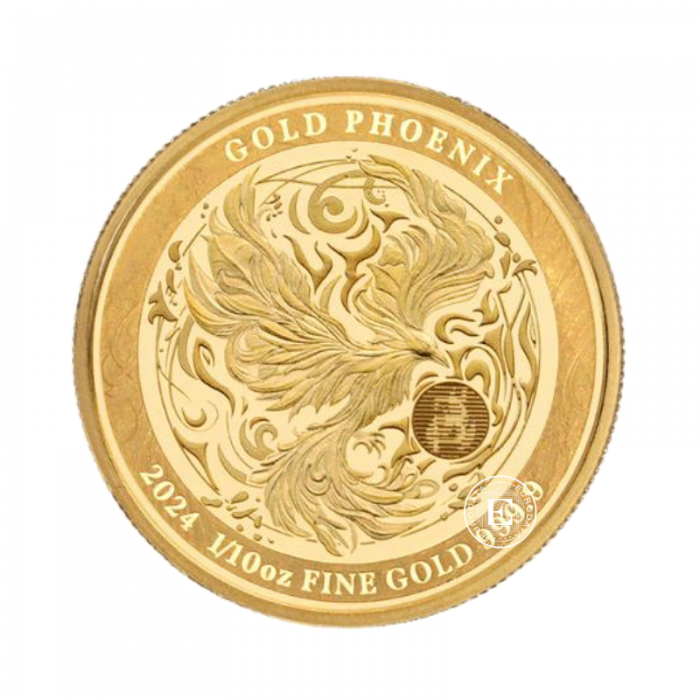 1/10 oz (3.11 g) auksinė moneta Feniksas, Niujė 2024