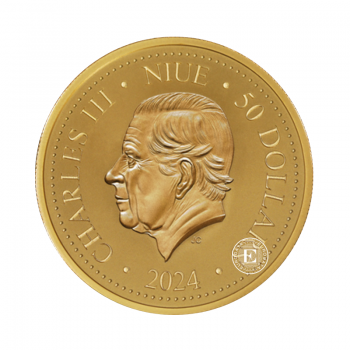 1/4 oz (7.78 g) auksinė moneta Feniksas, Niujė 2024