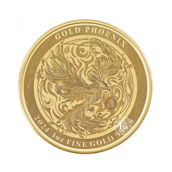 1 oz (31.10 g) złota moneta Phoenix, Niue 2024