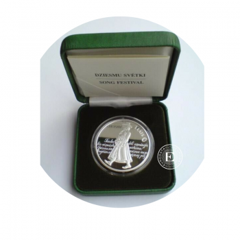 1 lat (31.47 g) silver PROOF coin Song festival, Latvia 2008