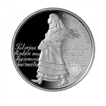 1 lat (31.47 g) silver PROOF coin Song festival, Latvia 2008