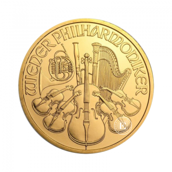 1 oz (31.10 g)  gold coin Vienna Philharmonic, Austria (random year)