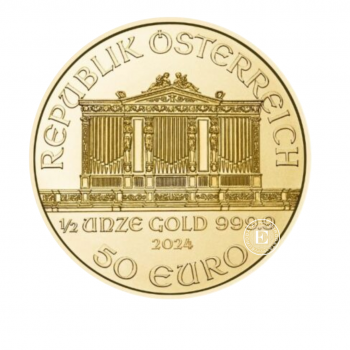 1/2 oz (15.55 g) gold coin Vienna Philharmonic, Austria 2024