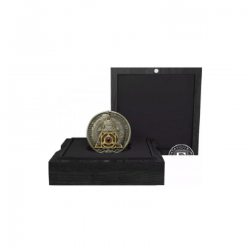 2 oz (62.20 g) silver coin Nicolas Flamel - Philosopher's stone, Niue 2021 (partially gilded)