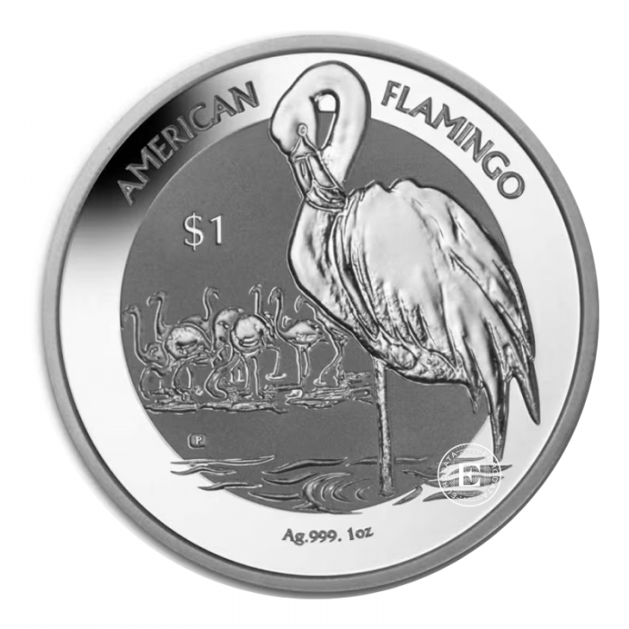 1 oz (31.10 g) silver coin Flamingo, British Virgin Islands 2021