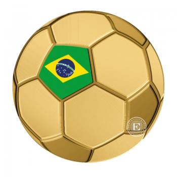 1/1000 oz  złota moneta Football - Brazil, Czad