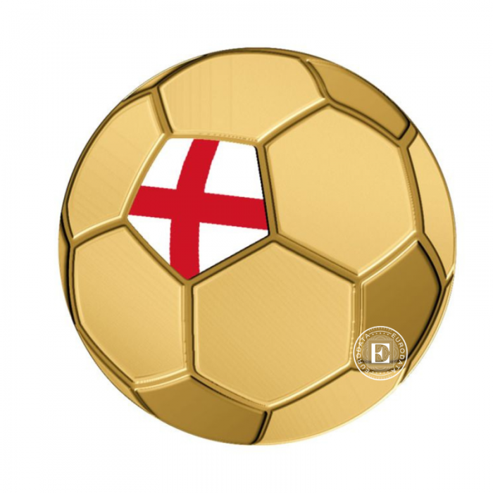 1/1000 oz auksinė moneta Futbolas - Anglijos vėliava, Čadas
