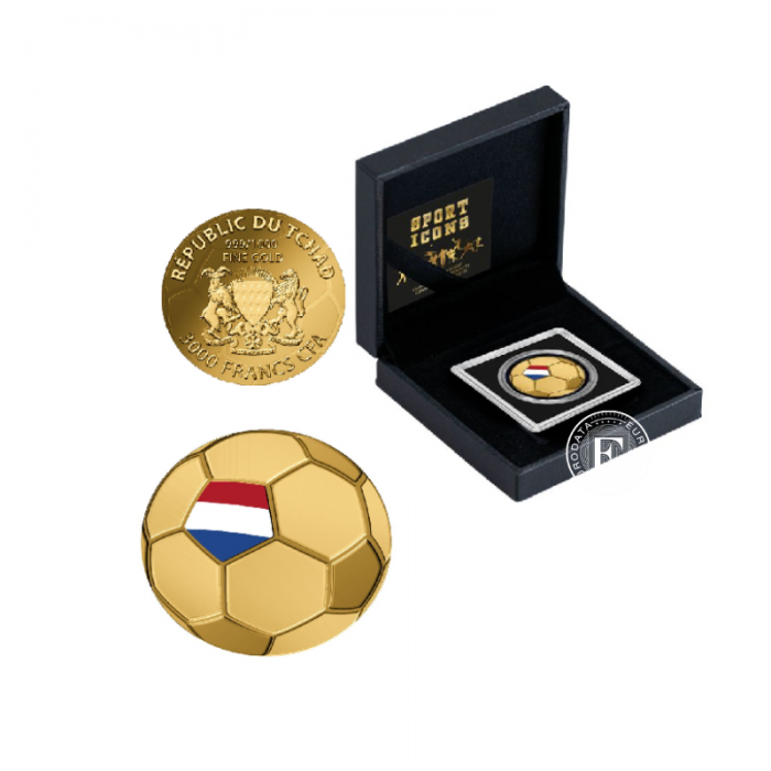 1/1000 oz pièce d'or Football - Netherlands, Tchad