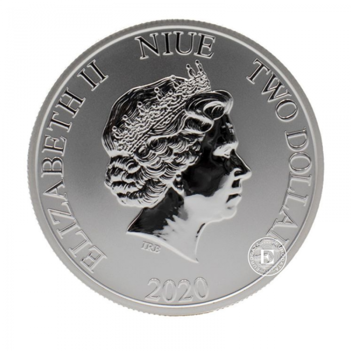 1 oz (31.10 g) sidabrinė moneta Back to Future, Niujė 2020