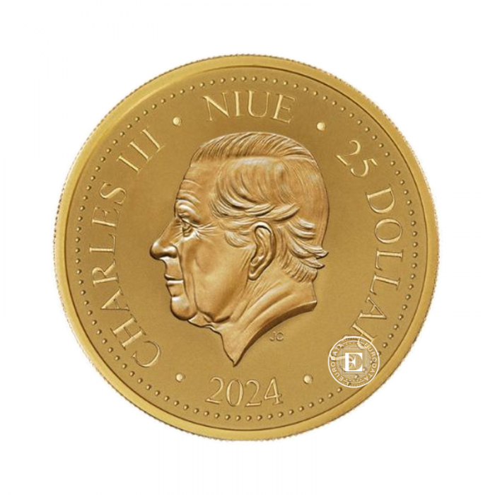 1/10 oz (3.11 g) auksinė moneta Feniksas, Niujė 2024