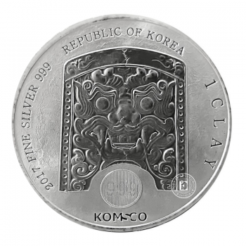 1 oz  (31.10 g) sidabrinė moneta Zi:Sin - Gallus, Pietų Korėja 2017