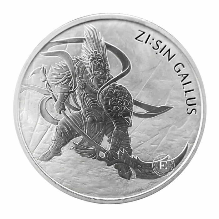 1 oz (31.10 g)  srebrna moneta Zi: Sin Gallus, Korea Południowa 2017