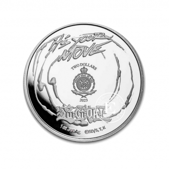 1 oz (31.10 g) sidabrinė moneta Žaidimo Flip Coin 25-oios metinės - YuGiO, Niujė 2023 
