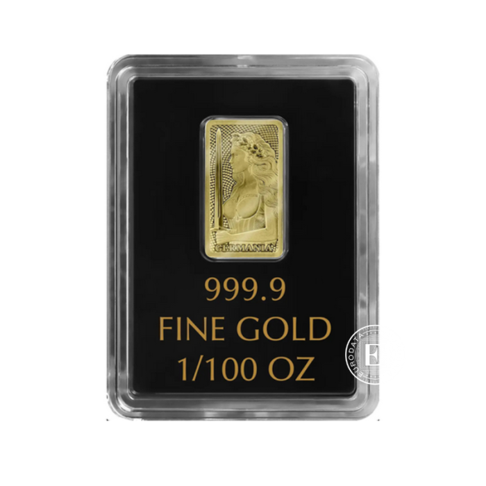 1/100 oz gold bar Germania, Germania Mint 999.9