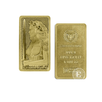 1/100 oz investicinio aukso luitas Germania, Germania Mint 999.9