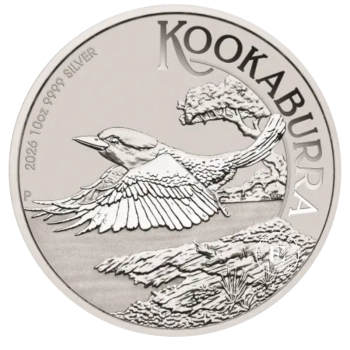 10 oz (311 g) sidabrinė moneta Kookaburra, Australija 2026