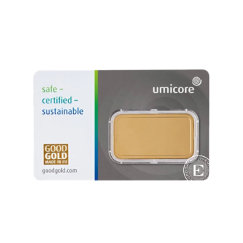 20 g investment gold bar, Umicore 999.9