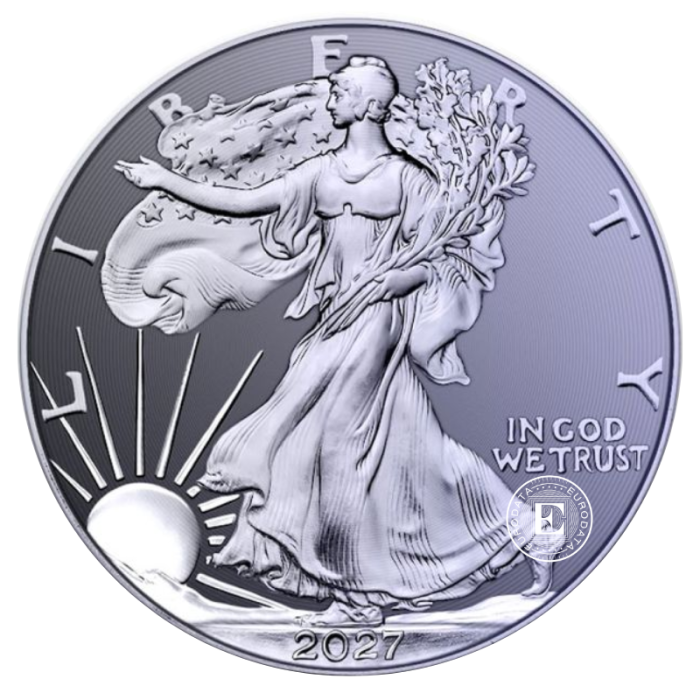1 oz (31.10 g) pièce de titane American Eagle, USA 2025