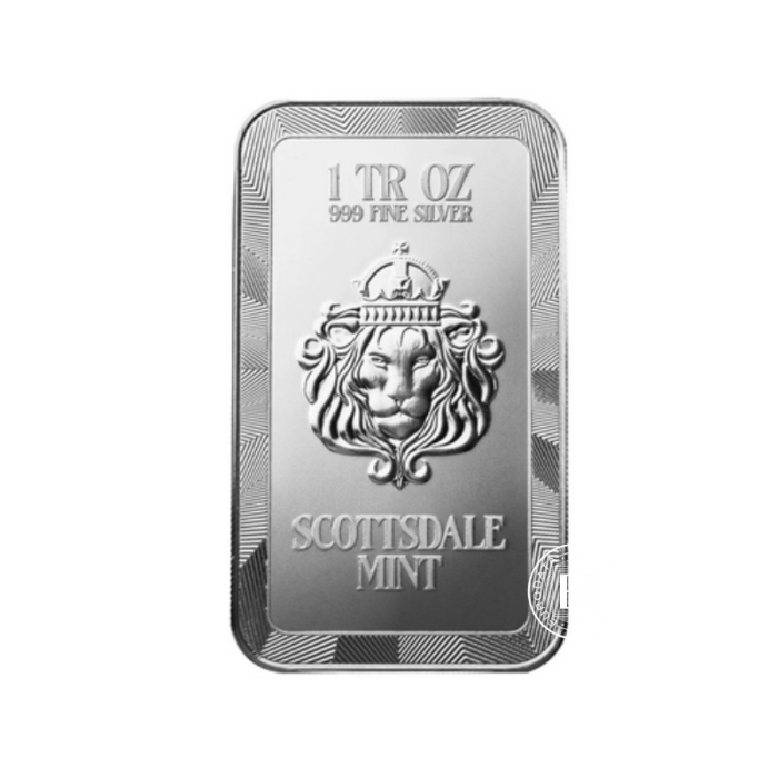1 oz  (31.10 g)  Silberbarren farbig Dragon - Hánshuāng Winter Frost, Scottsdale Mint 999