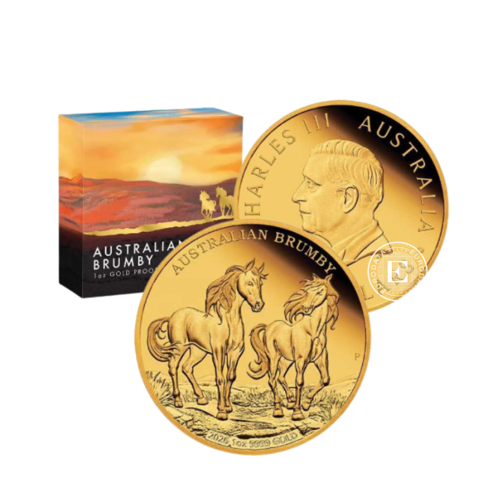 1 oz (31.10 g) Goldmünze PROOF Brumby, Australien 2026 (mit Zertifikat)