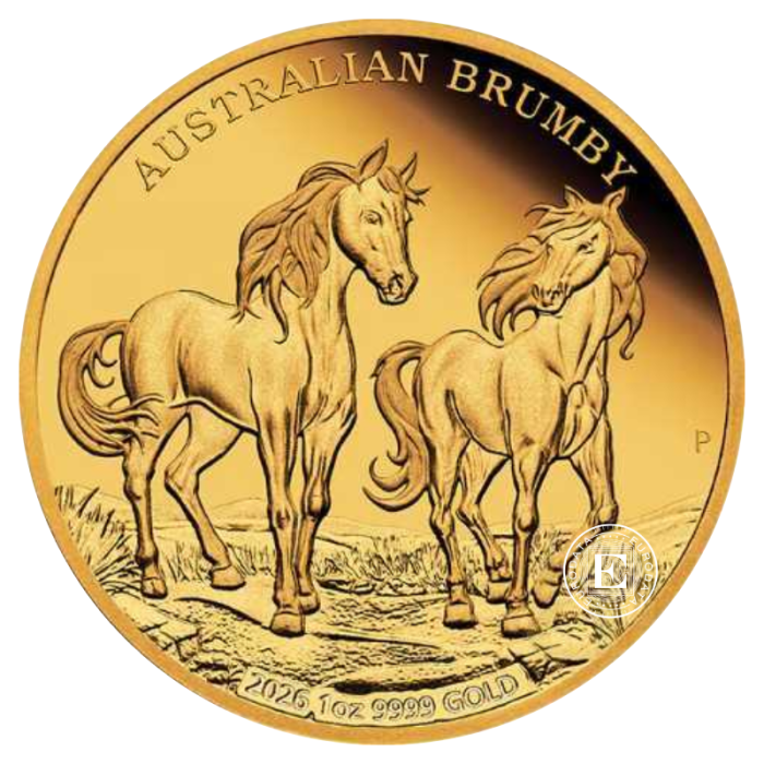 1 oz (31.10 g) Goldmünze PROOF Brumby, Australien 2026 (mit Zertifikat)
