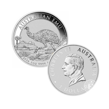 1 oz (31.10 g) sidabrinė moneta Australijos Emu, Australija 2026