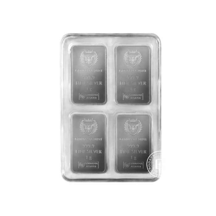 100 x 1 g d'argent ingot  MultiBar, Germania Mint  999.9