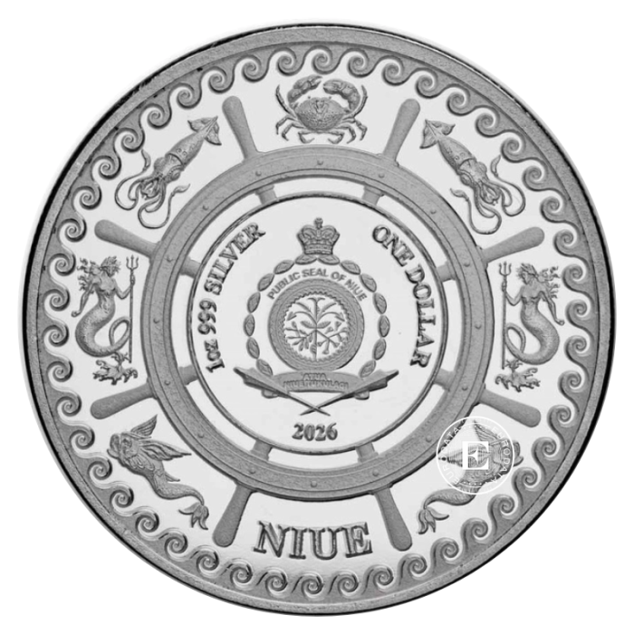 1 oz (31.10 g) srebrna moneta Mythical Creatures - The Kraken, Niue 2026